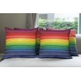 thumbnail image 6 of Ambesonne Abstract Throw Pillow Cover 4 Pack, Rainbow Stripes Neon, 20", Multicolor, 6 of 7