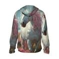 thumbnail image 3 of Uemuo Flower White Horse (2) Pattern Women's Full Zip UPF 50+ Sun Protection Hoodie Jacket Long Sleeve Sun Shirt Hiking Outdoor Performance with Pockets-Medium, 3 of 9