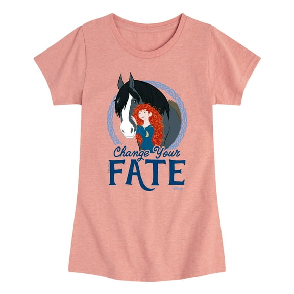 Disney Brave - Merida & Angus Change Your Fate - Toddler & Youth Girls Short Sleeve Graphic T-Shirt