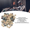 thumbnail image 3 of Mixed Wooden Buttons 100pcs, Synthetic Wood, Sewing Craft, DIY Gift, Skin Friendly, 3 of 8