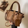 thumbnail image 2 of IELGY retro matte niche bag, versatile trendy portable bucket bag, fashionable shoulder messenger bag, 2 of 2