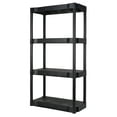 thumbnail image 3 of (2 pack) Hyper Tough Black Plastic 4-Tier Shelving Unit, 280 lb Capacity, 56.2x30x13.8 Inches, 3 of 9