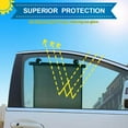thumbnail image 2 of 2WIN2BUY 2PCS Car Side Window Sun Shade for Baby,18"×16" Retractable Roller Car Shades for Side Window with Suction Cups, Blocks Heat and UV Rays Glare Protection, 2 of 11