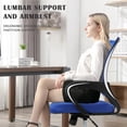 thumbnail image 4 of CL.HPAHKL Mesh Office Chair with Wheels, Ergonomic Desk Chair Comfortable Computer Chair with Lumbar Support Armrest Executive Rolling Swivel Adjustable Task Chair for Home Office, Blue, 4 of 7