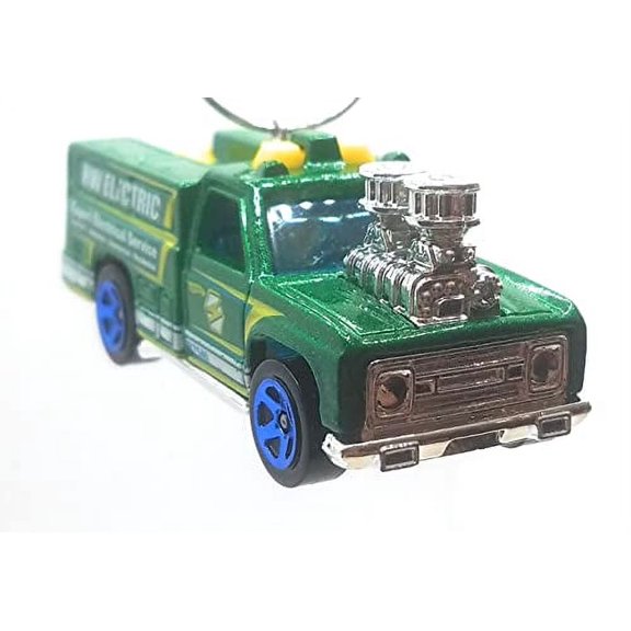 Christmas Ornament for Electrical Service Truck Green