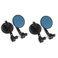 thumbnail image 5 of Hemoton 2 Pairs  Motorcycle Handlebar Mirrors Round Rearview Mirrors Bar End Mirrors Reflector, 5 of 8