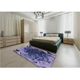 thumbnail image 5 of Ahgly Company Machine Washable Indoor Square Transitional Blue Area Rugs, 3' Square, 5 of 7
