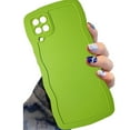 thumbnail image 3 of for Samsung Galaxy A12 Curly Wave Frame Shape Soft Case Candy Color Camera Lens Protection Slim Shockproof Phone Case Cover For Galaxy M12 6.5 Inch(Green), 3 of 7