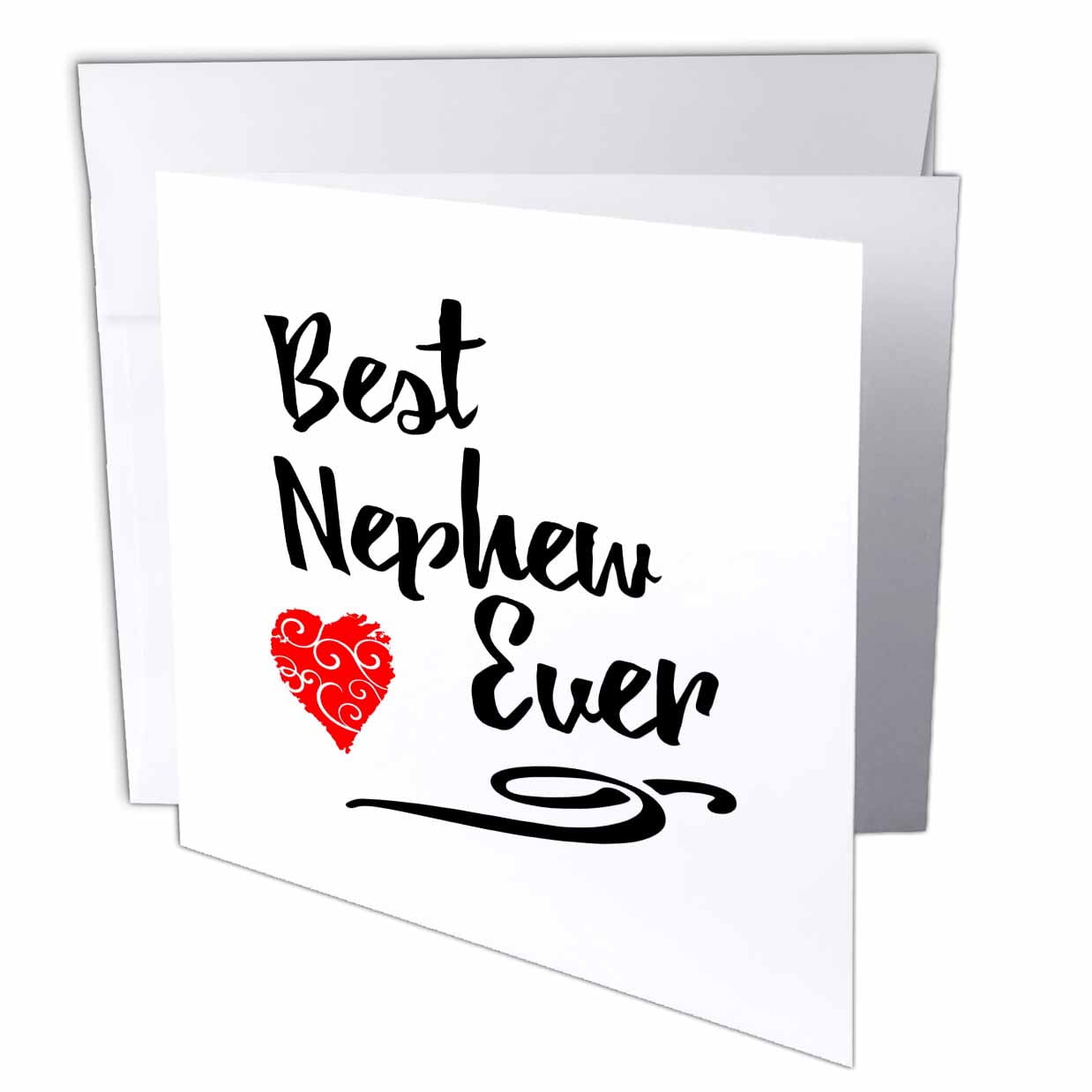 3drose best nephew ever typographic design with red swirly heart 3drose best nephew ever typographic design with red swirly heart