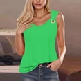 thumbnail image 2 of Staron Women's Casual Loose Tank Top Solid Color Camisole Sleeveless T-Shirt Round Neck Comfy Relaxed Basic Tee, Green S, 2 of 4
