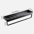 thumbnail image 5 of Corner Shower Caddy  Shower Rack Black Bathroom Shelves No Drilling Shower Caddy Stainless Steel Wall Mounted Self Adhesive for bathroom kitchen-B60cm, 5 of 7
