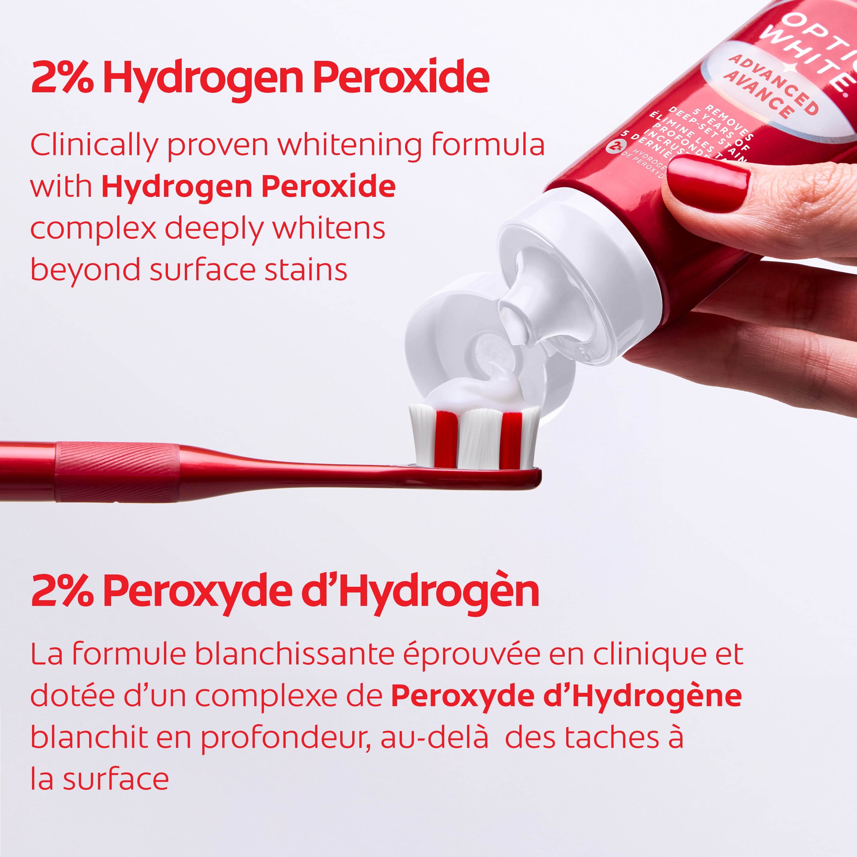 Dentifrice au fluorure Colgate Optic White Avancé Blanc éclatant, lot de 24, Menthe, 73 ml