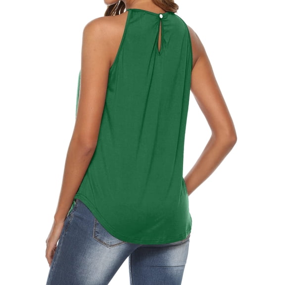 Aayomet Womens Sleeveless Sequin Tops for Women Sparkle Tank Camisole V Neck Tie Waist Top Party Club Vest Shirt,Green L