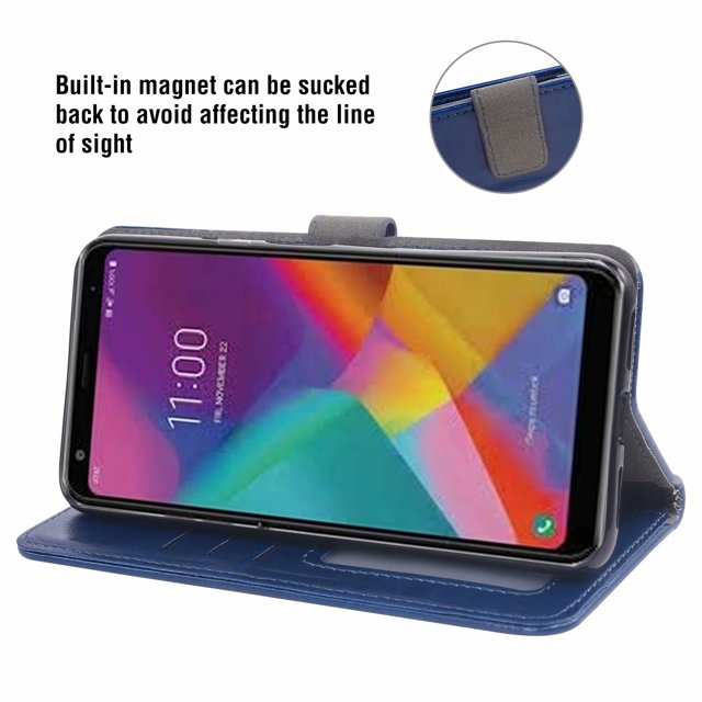 Mobile Phone Cover for Lg Stylo-5, Cover Premium Pu Leather Tpu Flip Cover Magnetic Closure Card Compartment Stand Function Wallet with Lanyard Protective Cover