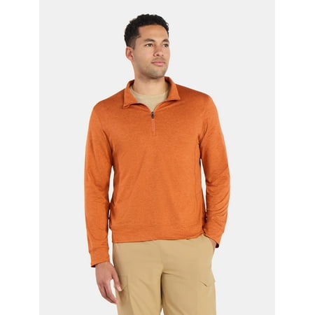 Athletic Works Men's and Big Men's ButterCore Soft Quarter-Zip Pullover Shirt, Sizes S-3XL