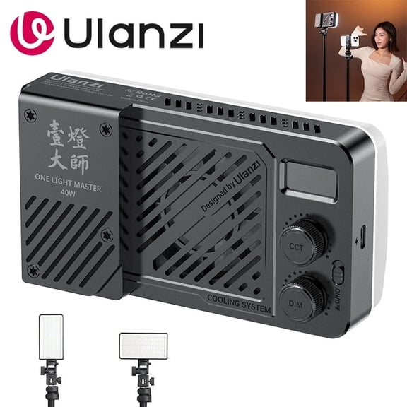 Ulanzi P40 RGB 40W LED Portable Video Light Camera Light 2700-6200K  for Portrait Photography Livestreaming Shoot Light Vlog