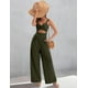 thumbnail image 5 of Mono AGERWAY, elegante de verano, con cuello en V, torcido, para mujer, verde militar, 5 of 8