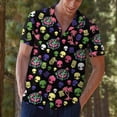 thumbnail image 6 of Funny Pool Tiki Alien Hawaiian Shirt For Men Aliens Party Vacation Mens Hawaiian Shirts Short Sleeve Button Down Shirt Men, 6 of 7