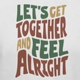 thumbnail image 2 of Teelocity Men's White Let's Get Together and Feel Alright Relaxed Fit Short Sleeve Graphic T-Shirt, 2 of 3