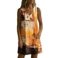thumbnail image 6 of Noric Women's Sleeveless V Neck Tank Dresses Print Casual Loose Fit with Pockets Summer Mini Dresses, 6 of 7