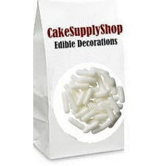 White Cake & Cupcake Decoration Confetti Jimmies Sprinkles