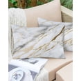 thumbnail image 6 of Marble White Gold Throw Pillow Covers, Modern Abstract Geometric Soft Breathable Pillow Cases with Invisible Zipper for Sleeping, Standard Pillowcases for Couch Bed Sofa Chair 20x26 Inches, 6 of 6
