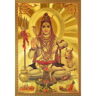 Acquista IBA Indianbeautifulart Shiva Lingam Con Lord Shiva Poster