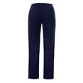 thumbnail image 4 of Scyoekwg Women Cargo Sweatpants Solid Color Side Button with Pocket Wide Leg Baggy Pants Casual Athletic Sports Yoga Pants (Dark Blue,S）, 4 of 6