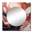 thumbnail image 2 of Designart "Fluidity in Marble Ocean Waves IV" Abstract Marble Square Mirror For Wall Decor - Large Red Square Mirror Printed Wall Decor - Modern Square Living Room Mirror, 2 of 5