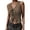 Khaki, variant on Womens Blouses Women's Fashion Sleeveless Tie Front Camisole Stretchy Fitted Tank Top Casual Comfortable Summer Blouse T Shirt High Neck Top Base Crop Top 3 Shirt Women Cropped Top Compression