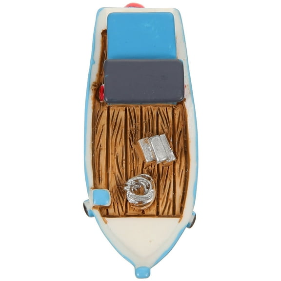 Worgeous Miniature Boat Mini Fishing Boat Miniature Beach Yacht Resin Boat Figurines Fishing Ocean Micro Landscape Toy For Nautical Mediterranean Fairy Garden Accessories