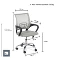 thumbnail image 3 of Silla de Escritorio Ergonómica Big Room Mesh Para oficina giro 360 gris KT-251, 3 of 8