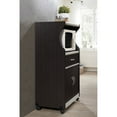 thumbnail image 3 of Hodedah Microwave Kitchen Cart in Chocolate-Grey, 3 of 6