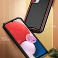 thumbnail image 5 of Galaxy A14 5G Case with Screen Protector, Military Grade Protective Shockproof Hybrid Rugged Case for Samsung Galaxy A14 5G 6.6" - Blackred, 5 of 7