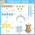 thumbnail image 2 of Adorno para Pastel de Osito Sunshuang 28 piezas Baby Shower Azul, 2 of 5