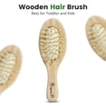 thumbnail image 2 of Junior Tangle Tamer Teak wood Paddle Hair Brush | Kids | Oval Shaped, 2 of 4