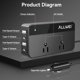 thumbnail image 2 of Inversor de corriente para coche ALLWEI 200 W, 12 V DC a 110 V AC con 4 puertos USB, 2 of 8