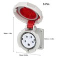 thumbnail image 2 of High quality Three-phase 5-core 32A IP67 industrial waterproof concealed socket, 2 of 5