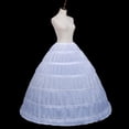 thumbnail image 4 of Women Floor-Length Full A-Line Crinoline 6 Hoop Bridal Wedding Dress Slip Petticoat Gown Long Skirt Underskirt, 4 of 8