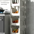 thumbnail image 3 of Large Capacity Thickened Storage Cart With Lockable Wheels For Books Toys Seasoning Bottles, 3 of 8