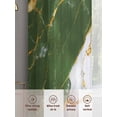 thumbnail image 6 of Green Marble Sheer Curtains 63 Inch Length 2 Panels Set, Luxury Gold White Abstract Cracks Artwork Voile Window Treatment Rod Pocket Curtains Sheers Drapes for Bedroom/Living Room/Kitchen 52x"63"x2, 6 of 7