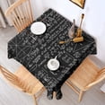 thumbnail image 2 of Math Equations Calculus Black Pattern Square Tablecloth,Waterproof Square Table Cover,Wipeable Spillproof Washable Table Cover for Home Kitchen Party Decor 42"X42"(107x107cm), 2 of 6