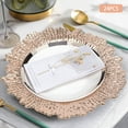 thumbnail image 4 of 24 Pieces Rose Gold Charger Plates Fashionable Round Plastic Reef Plate Chargers for Wedding, Party, 4 of 22