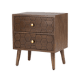 thumbnail image 6 of FOROUTIA Mid-Century Nightstand with 2 Drawers,Morden Wood End Table Walnut Finish, 6 of 6