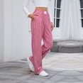 thumbnail image 6 of Bovemsi Wide Leg Pants Woman Women Striped Cotton Pajama Casual Plaid Trousers Beach Bottoms With Pockets Travel Pants, 6 of 8