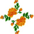 thumbnail image 1 of KAIYANG Apliques de bordado floral de doble capa sobre ratán Adornos para ropa (rojo) 2 piezas amarillo, 1 of 5