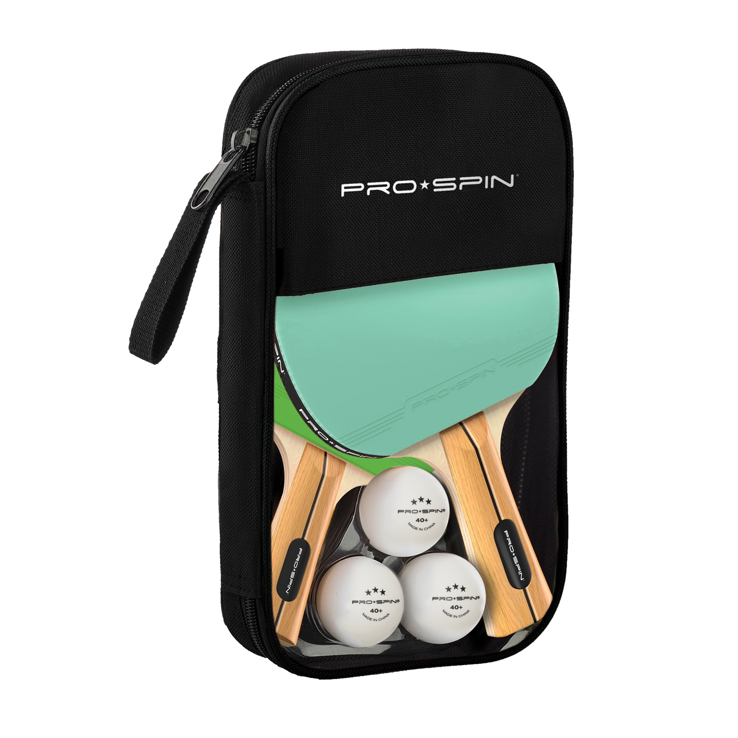 PRO SPIN Ping Pong Paddles - High-Performance Set with Premium Table Tennis Rackets, 3-Star Ping Pong Balls, Compact Storage Case | Professional Quality Ping Pong Paddle Set (2-Player Set)