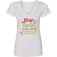 thumbnail image 3 of Inktastic Christmas Dear, Santa Before I Explain How Much Do You Know? Women's V-Neck T-Shirt, 3 of 5