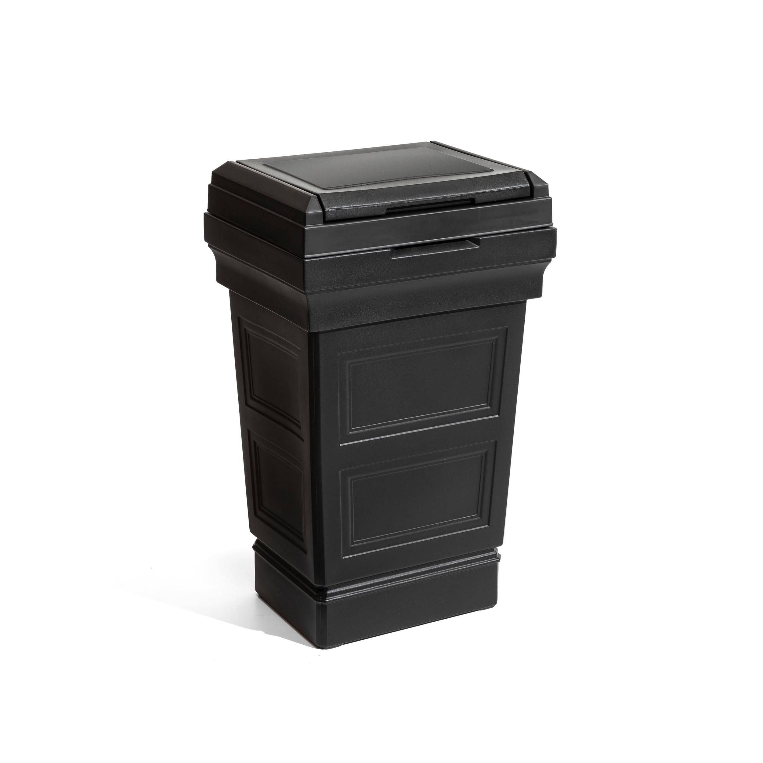 Step2 Atherton Onyx Black Outdoor Patio Garbage Container