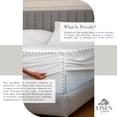 thumbnail image 4 of Juego de sábanas Linen Home, 100% algodón percal, tamaño completo, color blanco, 4 of 9
